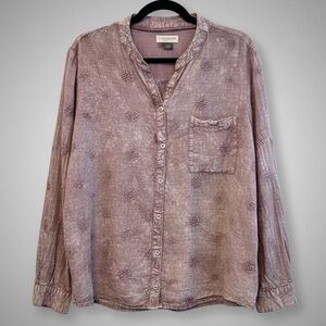 Pilcro and the Letterpress Long Sleeved Blouse Size Large